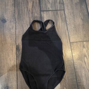Black Kids One Piece Swimsuit